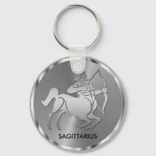 Silver Sagittarius ♐ the Archer - Zodiac Sign Keychain