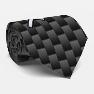 Silver Sagittarius Zodiac Sign Carbon Fiber Print Neck Tie