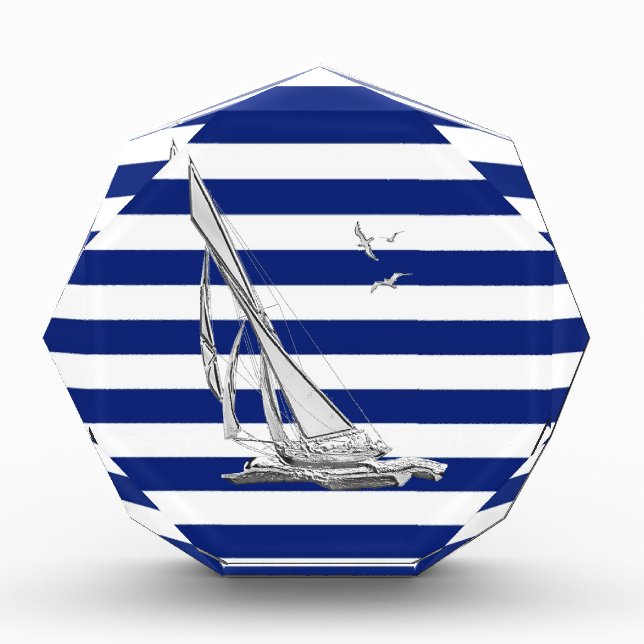 Silver Sailing on Nautical Stripes Award (Front)