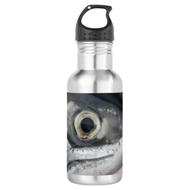 Silver Salmon Face Stainless Steel Water Bottle (Front)