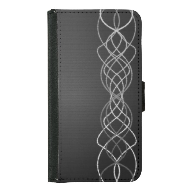Silver Samsung Galaxy Wallet Case (Front)