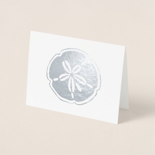 Silver Sand Dollar Foil Card