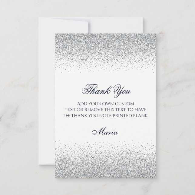 Silver & Sapphire Thank You Cards (Front)