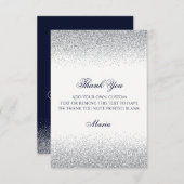 Silver & Sapphire Thank You Cards (Front/Back)