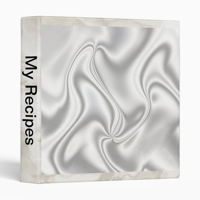 Silver Satin 3 Ring Binder (Front/Spine)