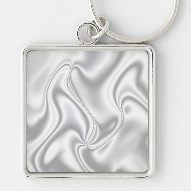 Silver Satin Keychain (Front)