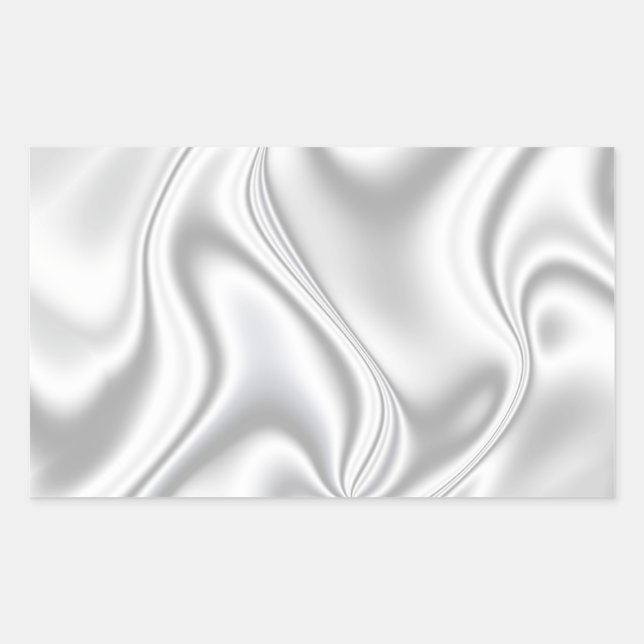 Silver Satin Rectangular Sticker (Front)