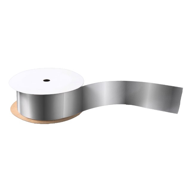 Silver satin ribbon (Spool)
