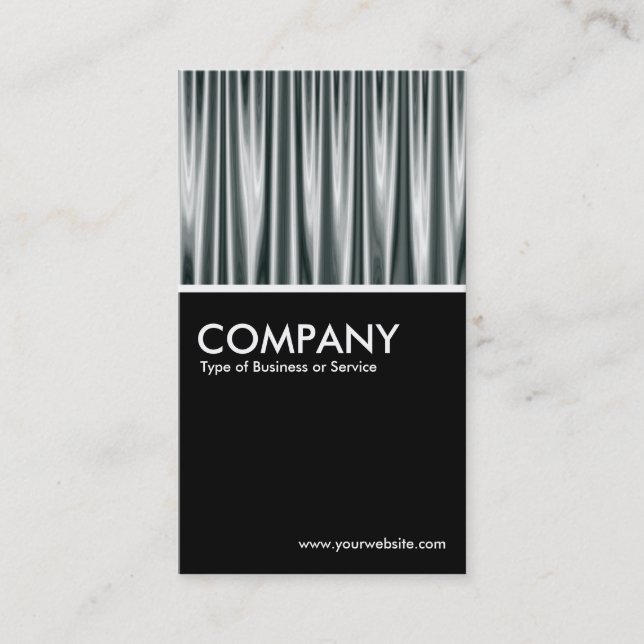 Silver Satin Ripples II Business Card (Front)