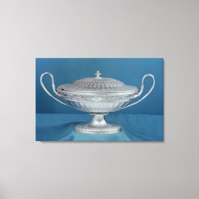 Silver sauce-tureen by Matthew Boulton Canvas Print (Front)