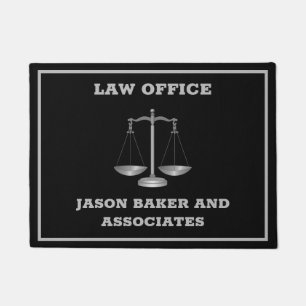 Silver Scale of Justice  Doormat