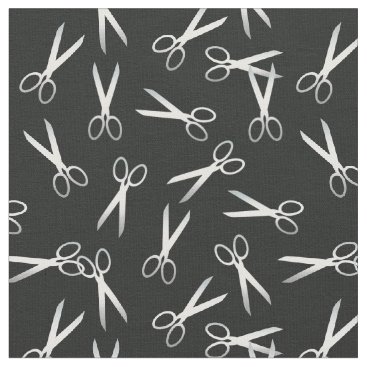 Silver Scissors Pattern Fabric