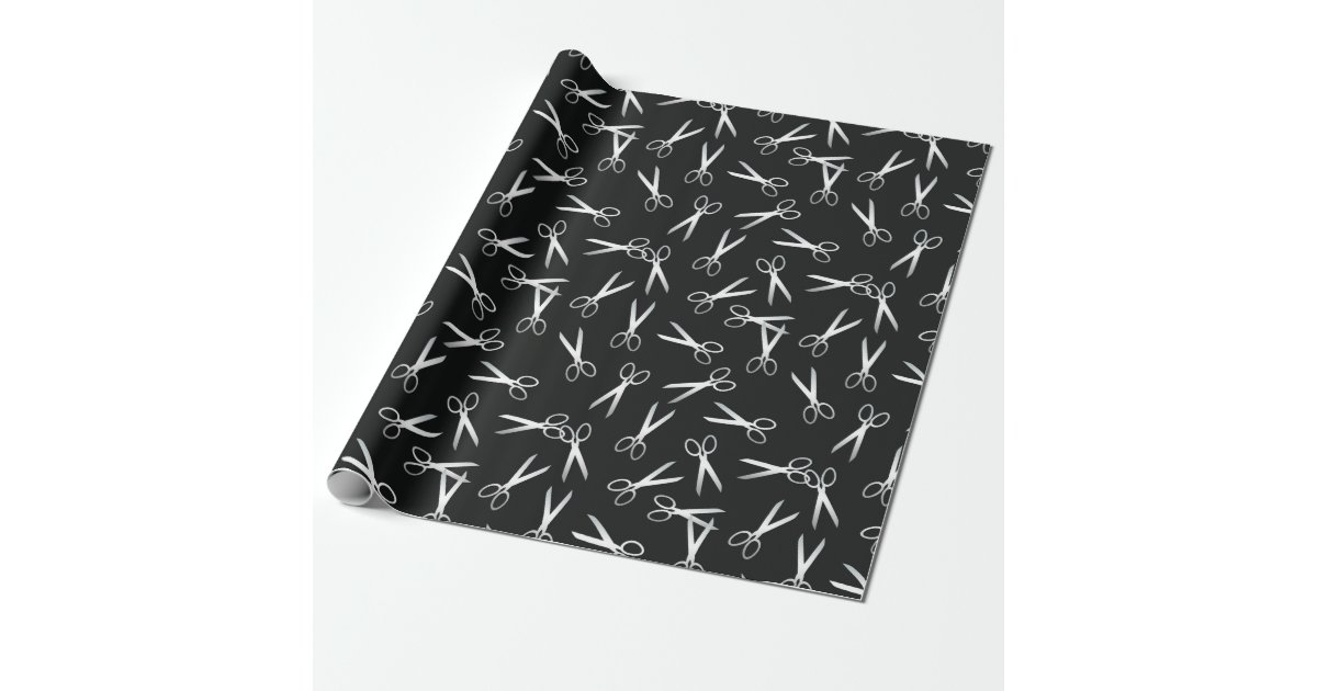 Scissors & Combs Hair Stylist Patterns Wrapping Paper Sheets, Zazzle