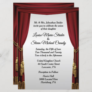 Silver Screen Movie Theme Wedding Invitation
