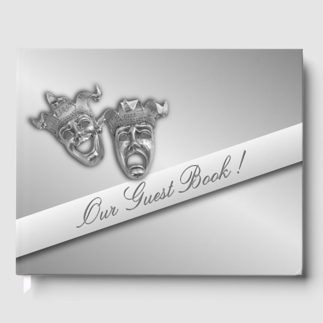 Silver Screen Theater Masks Guest Book (Front)