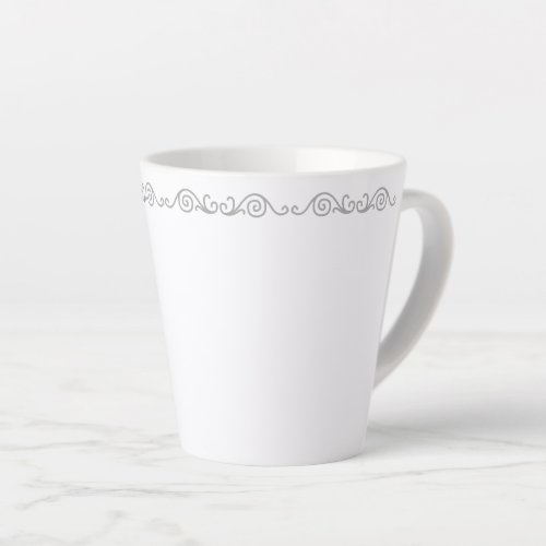 Silver Scrollwork Latte Mug