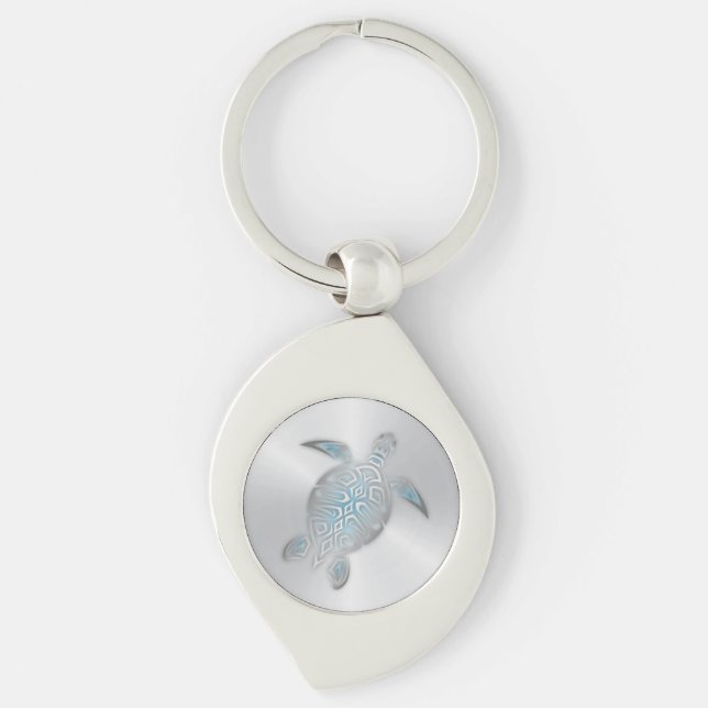 Silver Sea Turtle Keychain (Front)