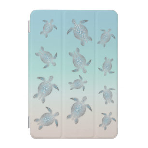 Silver Sea Turtles Beach Style iPad Mini Cover