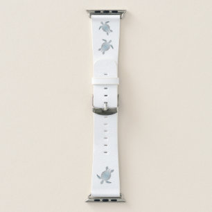 Silver Sea Turtles Coastal Maritime Apple Watch Band