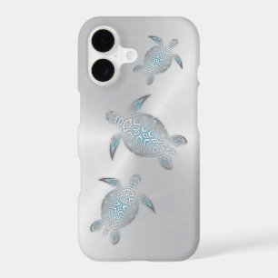 Silver Sea Turtles iPhone 17 Case