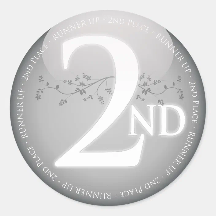 Silver Second Place 2nd Award Classic Round Sticker Zazzle Com