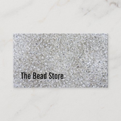 Silver Seed Beads Business Cards