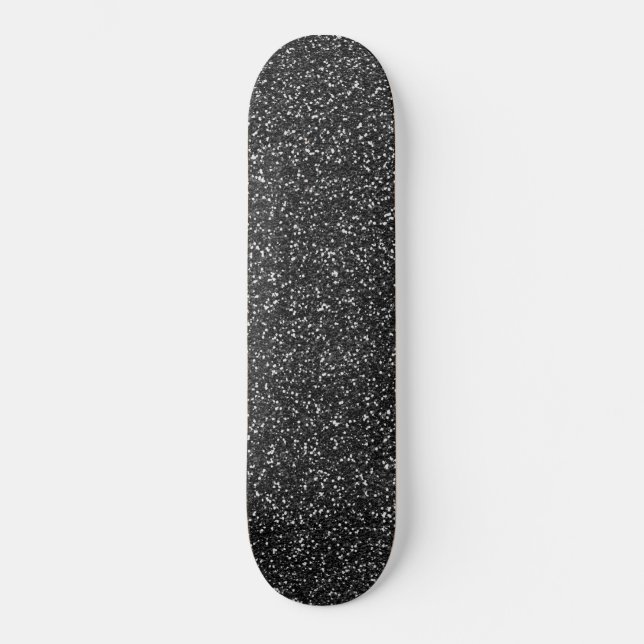 Silver sense glitter pattern skateboard (Front)