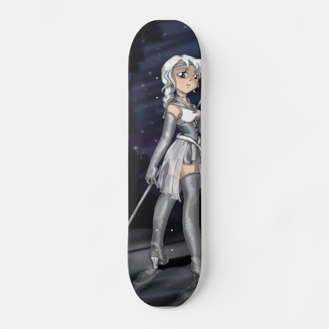 Silver Senshi Skateboard Deck (Front)