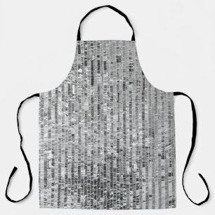 Silver sequins, glamorous seamless background. apron