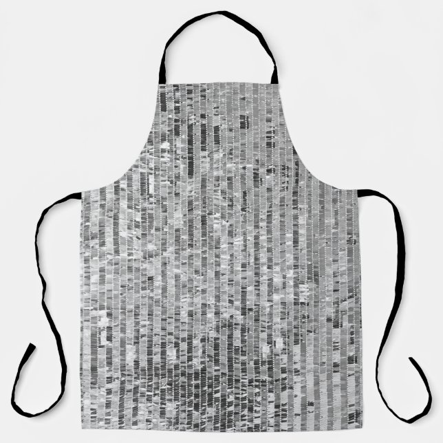 Silver sequins, glamorous seamless background. apron (Front)