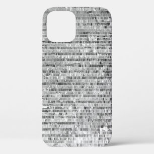Silver sequins, glamorous seamless background. iPhone 12 case