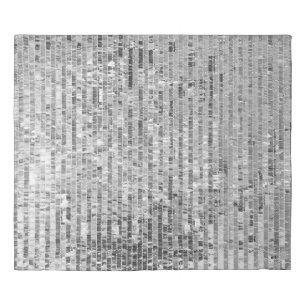 Silver sequins, glamorous seamless background. duvet cover
