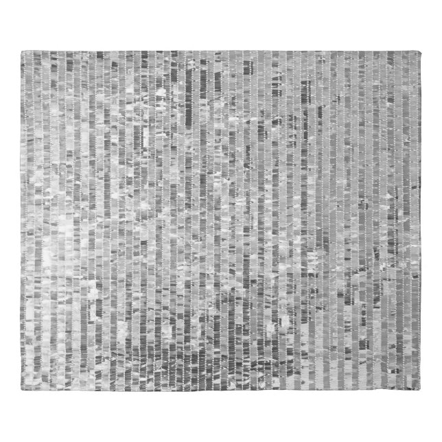Silver sequins, glamorous seamless background. duvet cover (Front)