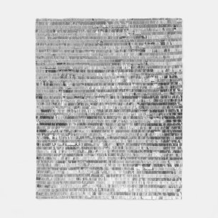 Silver sequins, glamorous seamless background. fleece blanket