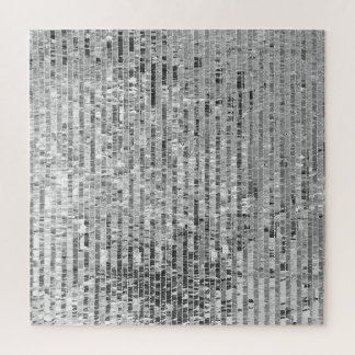 Silver sequins, glamorous seamless background. jigsaw puzzle