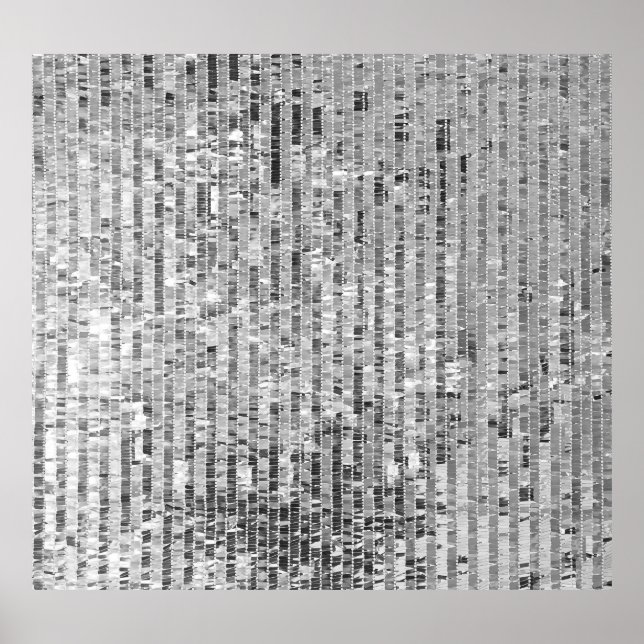 Silver sequins, glamorous seamless background. poster (Front)