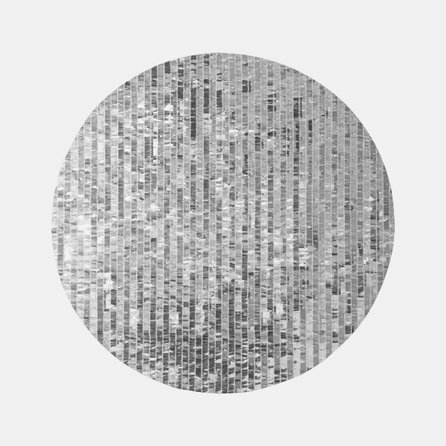 Silver sequins, glamorous seamless background. rug (Front)