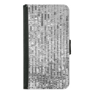 Silver sequins, glamorous seamless background. samsung galaxy s5 wallet case