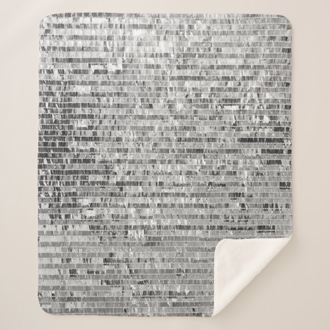 Silver sequins, glamorous seamless background. sherpa blanket (Front)