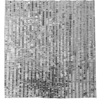 Silver sequins, glamorous seamless background. shower curtain