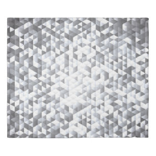 Silver Sequins: Glittering Mosaic Background Duvet Cover