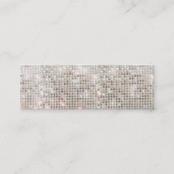 Silver Sequins Mini Profile Card by pixiestick at Zazzle