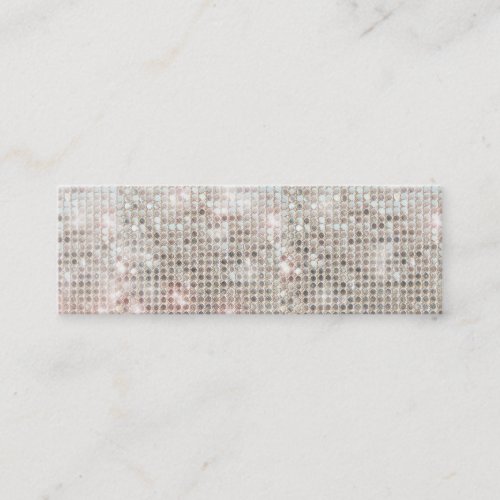 Silver Sequins Mini Profile Card Business Cards