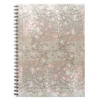 Silver Sequins Notebook by pixiestick at Zazzle