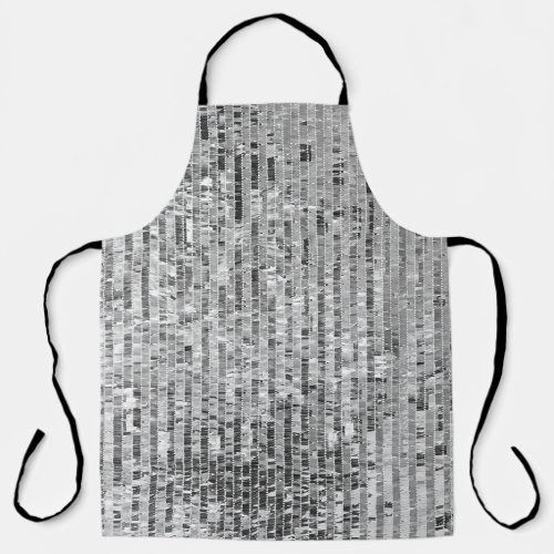 Silver sequins seamless pattern apron