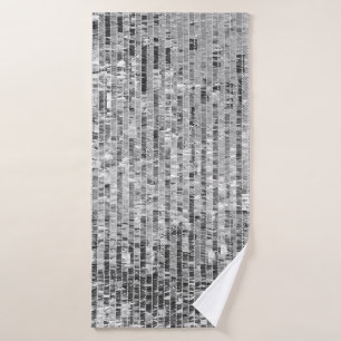 Silver sequins seamless pattern bath towel