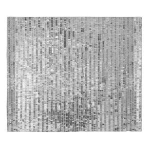 Silver sequins seamless pattern duvet cover