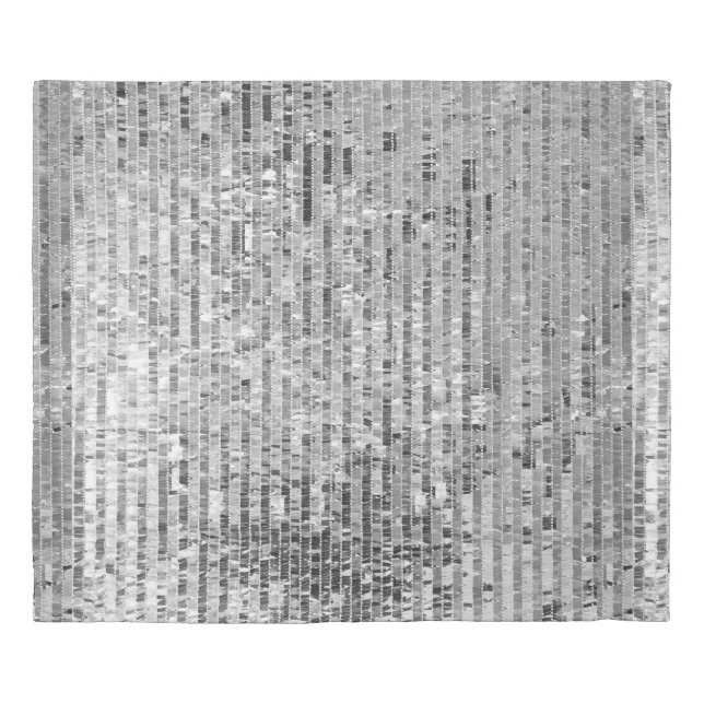 Silver sequins seamless pattern duvet cover (Front)