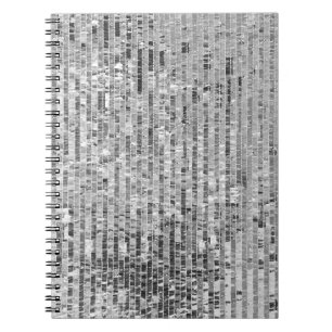 Silver sequins seamless pattern notebook