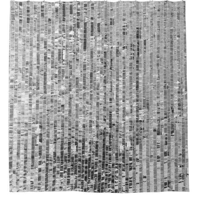 Silver sequins seamless pattern shower curtain (Front)